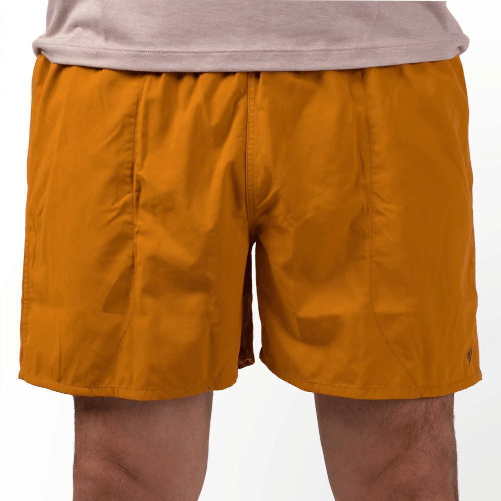 Duck Camp 5" Nylon Blend Relaxed Fit Scout Shorts Buck Gold Men's Size Large
